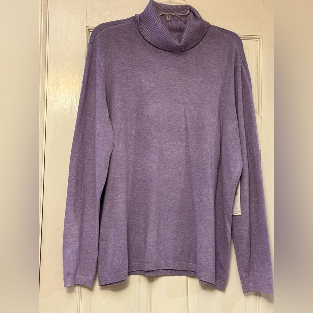 Chico's Purple Women's Cowl Neck Sweater